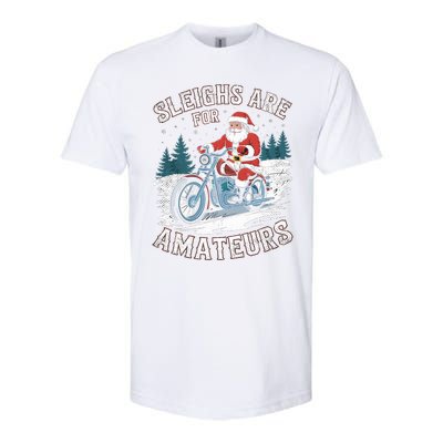 Christmas Funny Santa Claus Humor Xmas Holiday Motorcycle Softstyle CVC T-Shirt