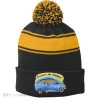 Connor Flintoft Scissor Me Timbers Car Stripe Pom Pom Beanie