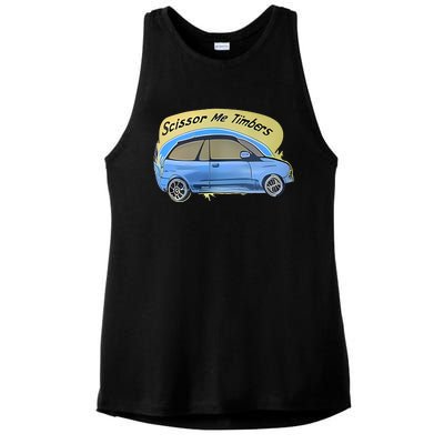 Connor Flintoft Scissor Me Timbers Car Ladies PosiCharge Tri-Blend Wicking Tank