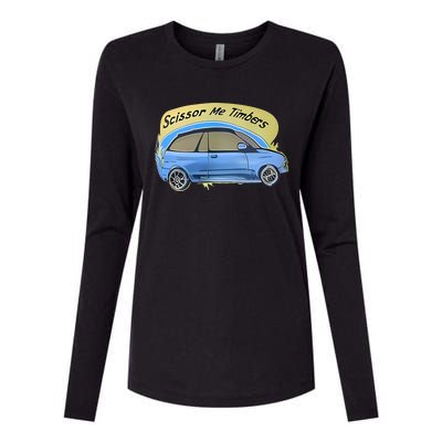 Connor Flintoft Scissor Me Timbers Car Womens Cotton Relaxed Long Sleeve T-Shirt