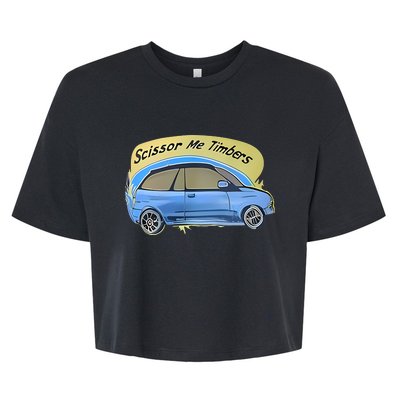 Connor Flintoft Scissor Me Timbers Car Bella+Canvas Jersey Crop Tee