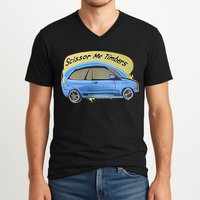Connor Flintoft Scissor Me Timbers Car V-Neck T-Shirt