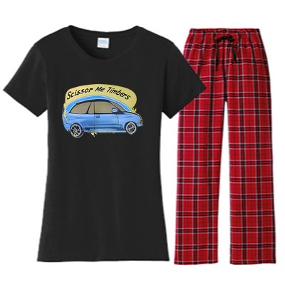 Connor Flintoft Scissor Me Timbers Car Women's Flannel Pajama Set