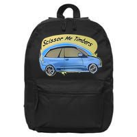 Connor Flintoft Scissor Me Timbers Car 16 in Basic Backpack