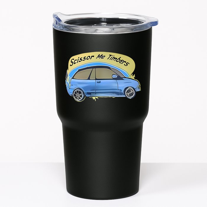 Connor Flintoft Scissor Me Timbers Car Tumbler