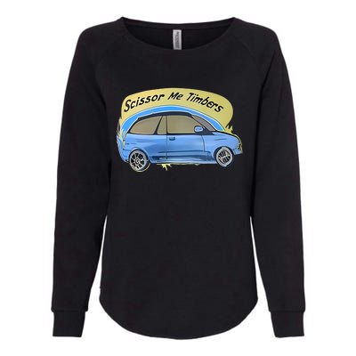 Connor Flintoft Scissor Me Timbers Car Womens California Wash Sweatshirt