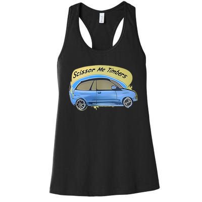 Connor Flintoft Scissor Me Timbers Car Women's Racerback Tank