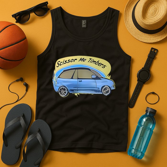 Connor Flintoft Scissor Me Timbers Car Tank Top