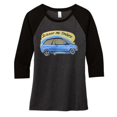 Connor Flintoft Scissor Me Timbers Car Women's Tri-Blend 3/4-Sleeve Raglan Shirt