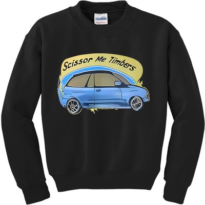 Connor Flintoft Scissor Me Timbers Car Kids Sweatshirt