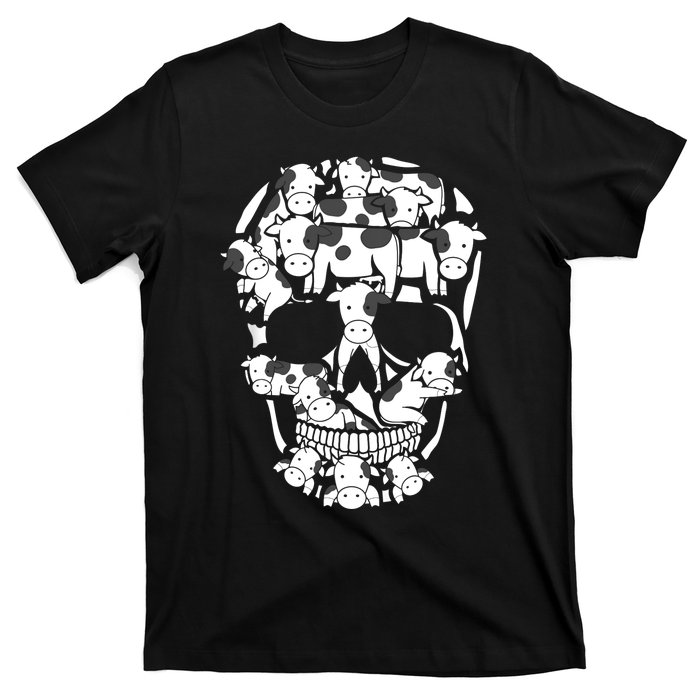 Cows Farm Skeleton Halloween Farmer Cow Skull T-Shirt