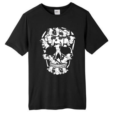 Cows Farm Skeleton Halloween Farmer Cow Skull Tall Fusion ChromaSoft Performance T-Shirt