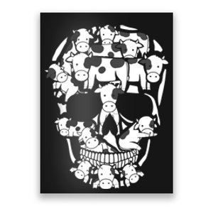 Cows Farm Skeleton Halloween Farmer Cow Skull Poster