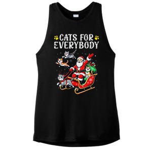 Cats For Santa Everybody Christmas Cat Ladies PosiCharge Tri-Blend Wicking Tank