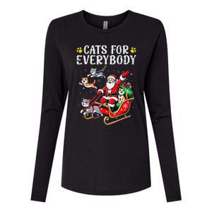 Cats For Santa Everybody Christmas Cat Womens Cotton Relaxed Long Sleeve T-Shirt