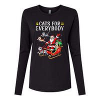 Cats For Santa Everybody Christmas Cat Womens Cotton Relaxed Long Sleeve T-Shirt