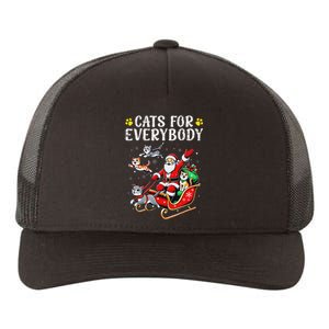 Cats For Santa Everybody Christmas Cat Yupoong Adult 5-Panel Trucker Hat