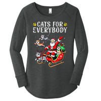 Cats For Santa Everybody Christmas Cat Women's Perfect Tri Tunic Long Sleeve Shirt