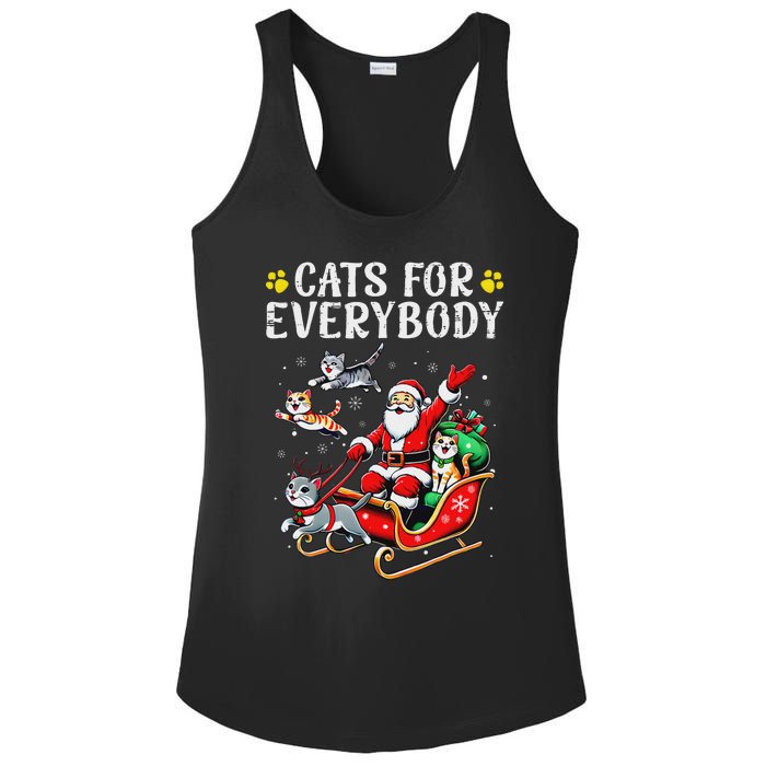 Cats For Santa Everybody Christmas Cat Ladies PosiCharge Competitor Racerback Tank