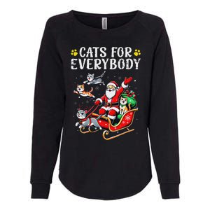 Cats For Santa Everybody Christmas Cat Womens California Wash Sweatshirt