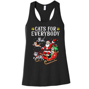 Cats For Santa Everybody Christmas Cat Women's Racerback Tank