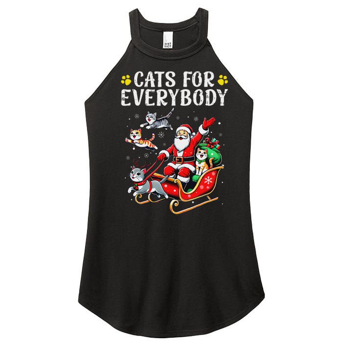 Cats For Santa Everybody Christmas Cat Women's Perfect Tri Rocker Tank