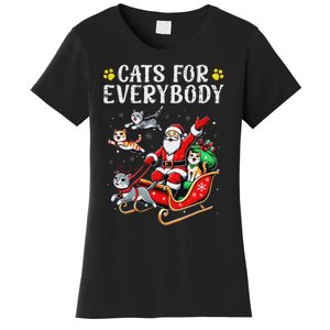 Cats For Santa Everybody Christmas Cat Women's T-Shirt