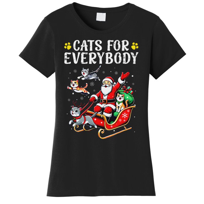 Cats For Santa Everybody Christmas Cat Women's T-Shirt