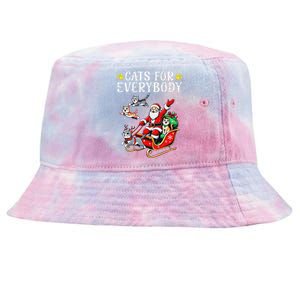 Cats For Santa Everybody Christmas Cat Tie-Dyed Bucket Hat