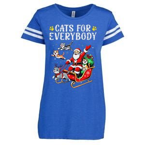 Cats For Santa Everybody Christmas Cat Enza Ladies Jersey Football T-Shirt