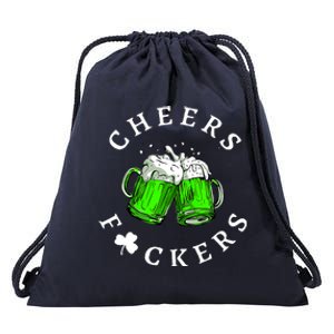 Cheers Fuckers St Patricks Day Men Women Beer Drinking Mugs Drawstring Bag