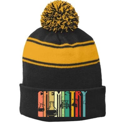 Chemistry Funny Science Student Chemist Humor Stripe Pom Pom Beanie