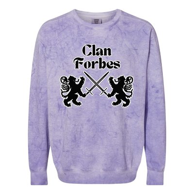 Clan Forbes Scottish Swords Lion Colorblast Crewneck Sweatshirt