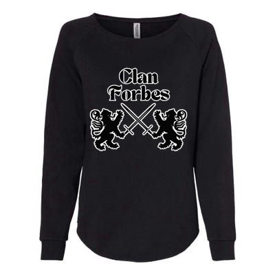 Clan Forbes Scottish Swords Lion Womens California Wash Sweatshirt