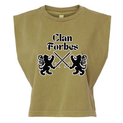 Clan Forbes Scottish Swords Lion Garment-Dyed Women's Muscle Tee