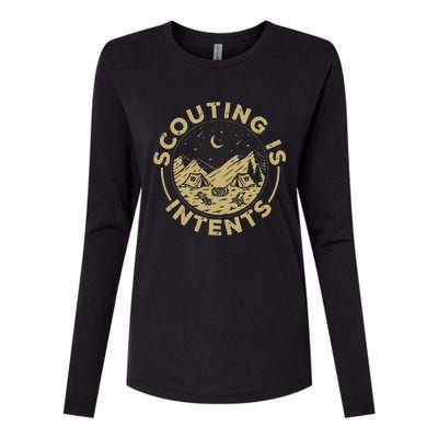 Camping Funny Scout Camper Scouting Is Intents Womens Cotton Relaxed Long Sleeve T-Shirt