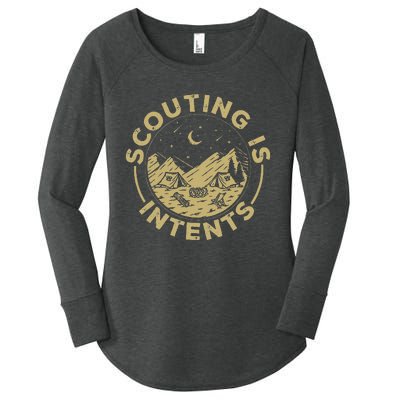 Camping Funny Scout Camper Scouting Is Intents Women's Perfect Tri Tunic Long Sleeve Shirt