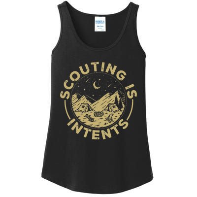 Camping Funny Scout Camper Scouting Is Intents Ladies Essential Tank