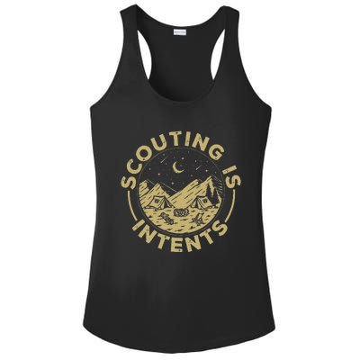 Camping Funny Scout Camper Scouting Is Intents Ladies PosiCharge Competitor Racerback Tank