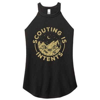 Camping Funny Scout Camper Scouting Is Intents Women's Perfect Tri Rocker Tank