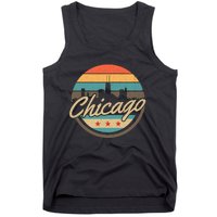 Chicago Flag Skyline Vintage Illinois Usa Souvenir Tank Top