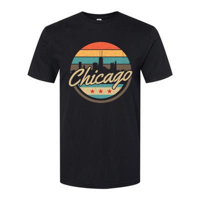 Chicago Flag Skyline Vintage Illinois Usa Souvenir Softstyle® CVC T-Shirt