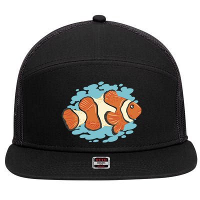 Clown Fish Sea 7 Panel Mesh Trucker Snapback Hat