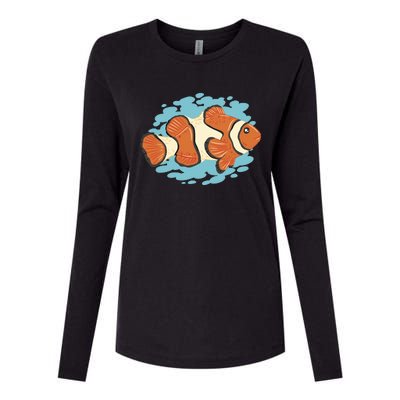 Clown Fish Sea Womens Cotton Relaxed Long Sleeve T-Shirt