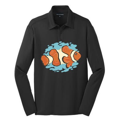 Clown Fish Sea Silk Touch Performance Long Sleeve Polo