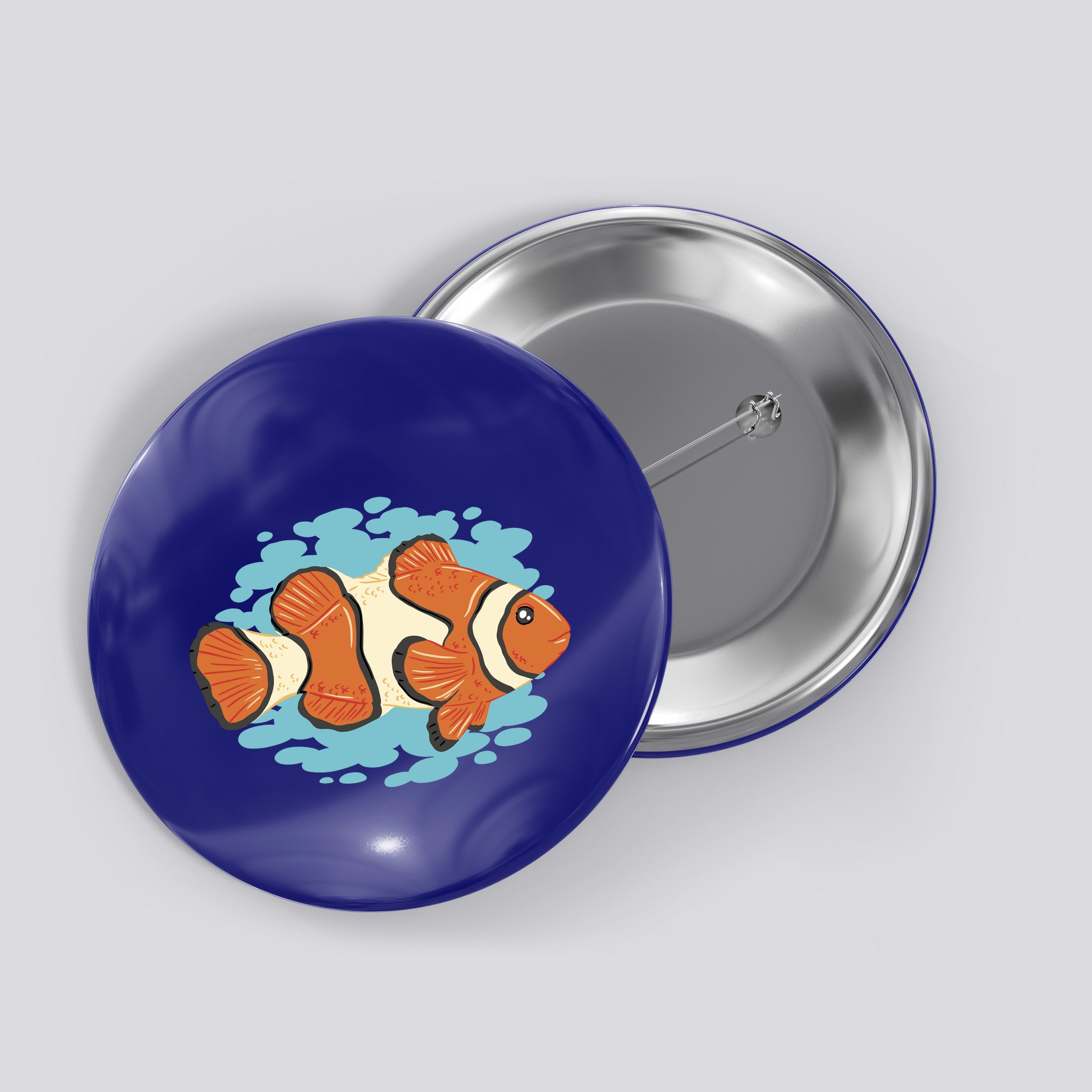 Clown Fish Sea Button