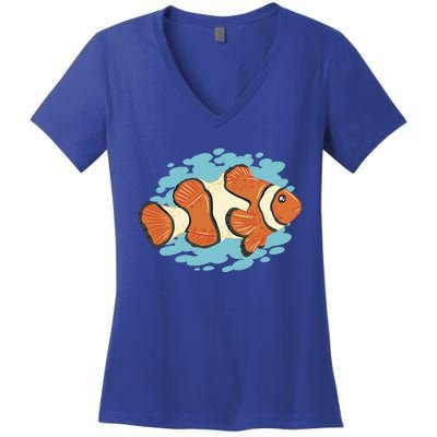 Clown Fish Sea Women's V-Neck T-Shirt