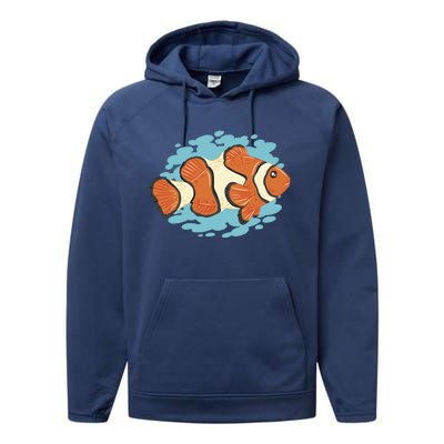 Clown Fish Sea Performance Fleece Hoodie