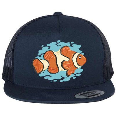 Clown Fish Sea Flat Bill Trucker Hat