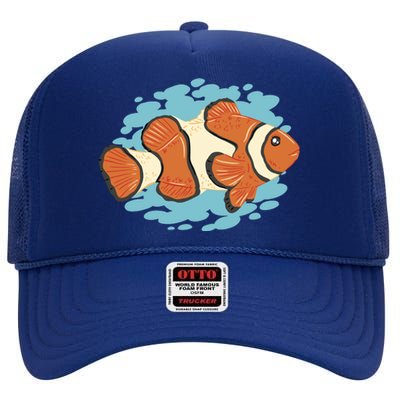 Clown Fish Sea High Crown Mesh Back Trucker Hat